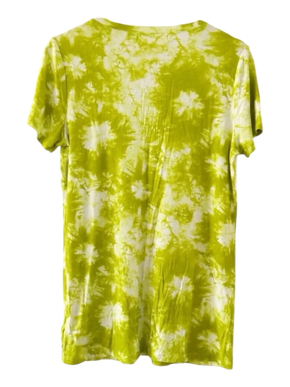 Michael Kors Green Tie Dye T-Shirt V-Neck‎ Soft Stretch Flowy Lightweight SS Tee